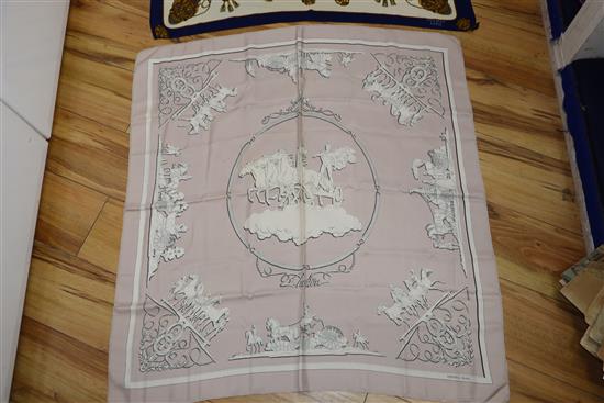 Two Hermes scarves